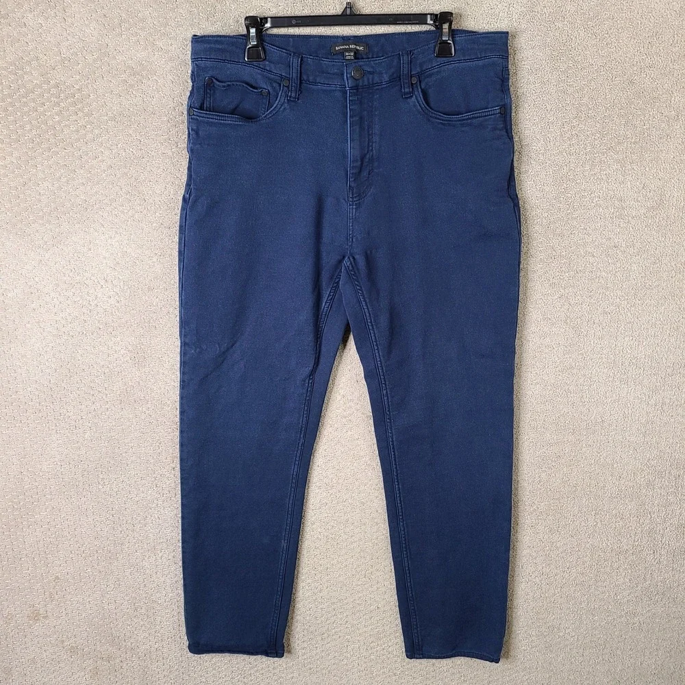 Banana Republic Pants Mens 36x32 Blue Slim Fit Cotton Stretch 5 Pocket Chino